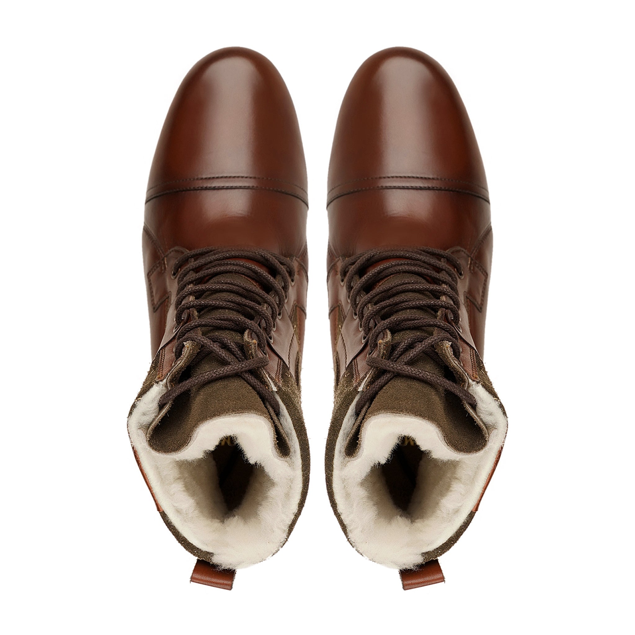 Samothrace - Men's Brown Calf Leather and Brown Kid Suede Boot