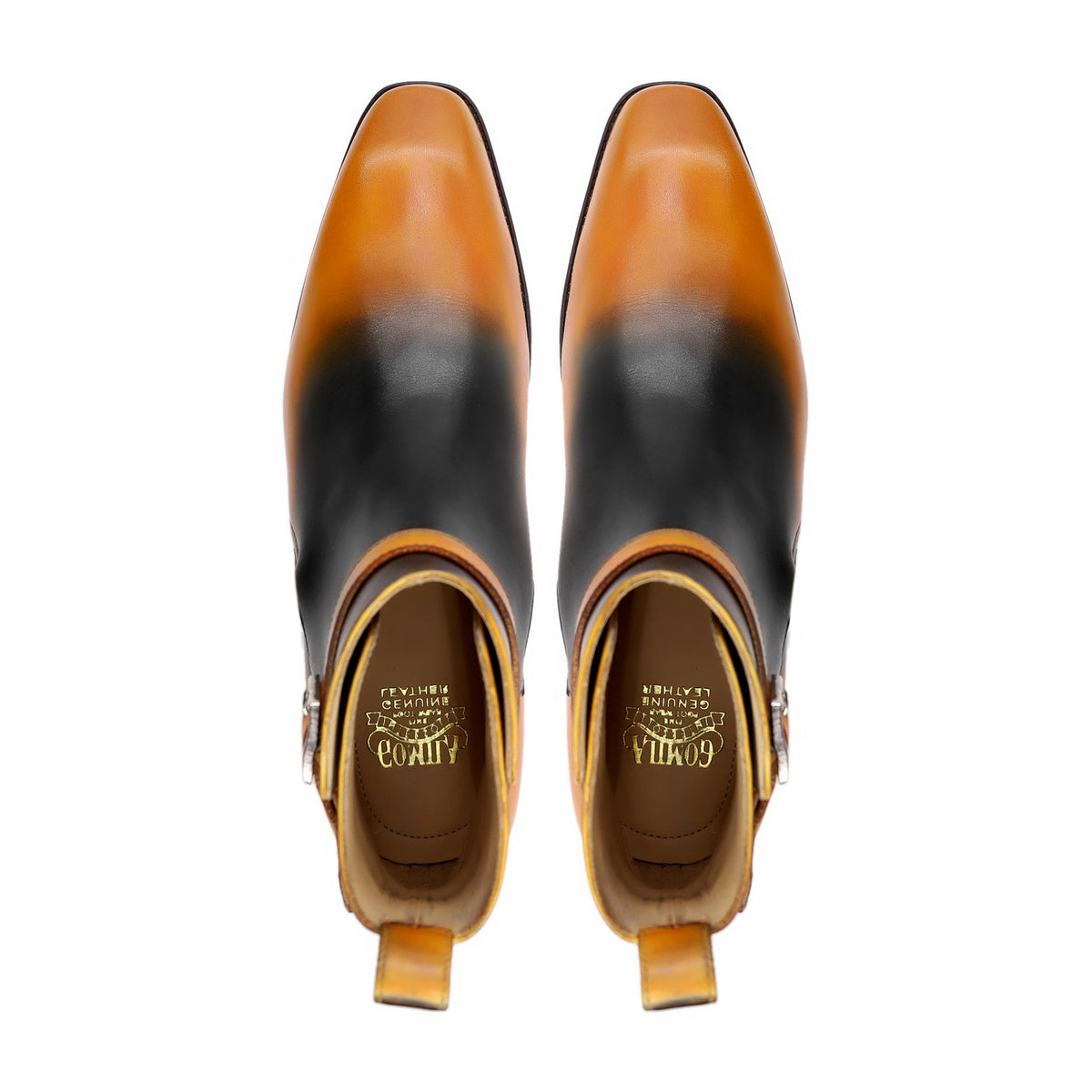 Meltem - Men's Tan and Black Calf Leather Jodhpur Boot