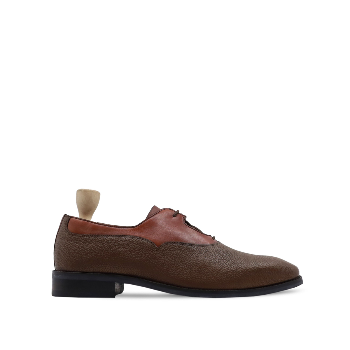 Pintxo - Men's Brown Pebble Grain Leather Oxford Shoe