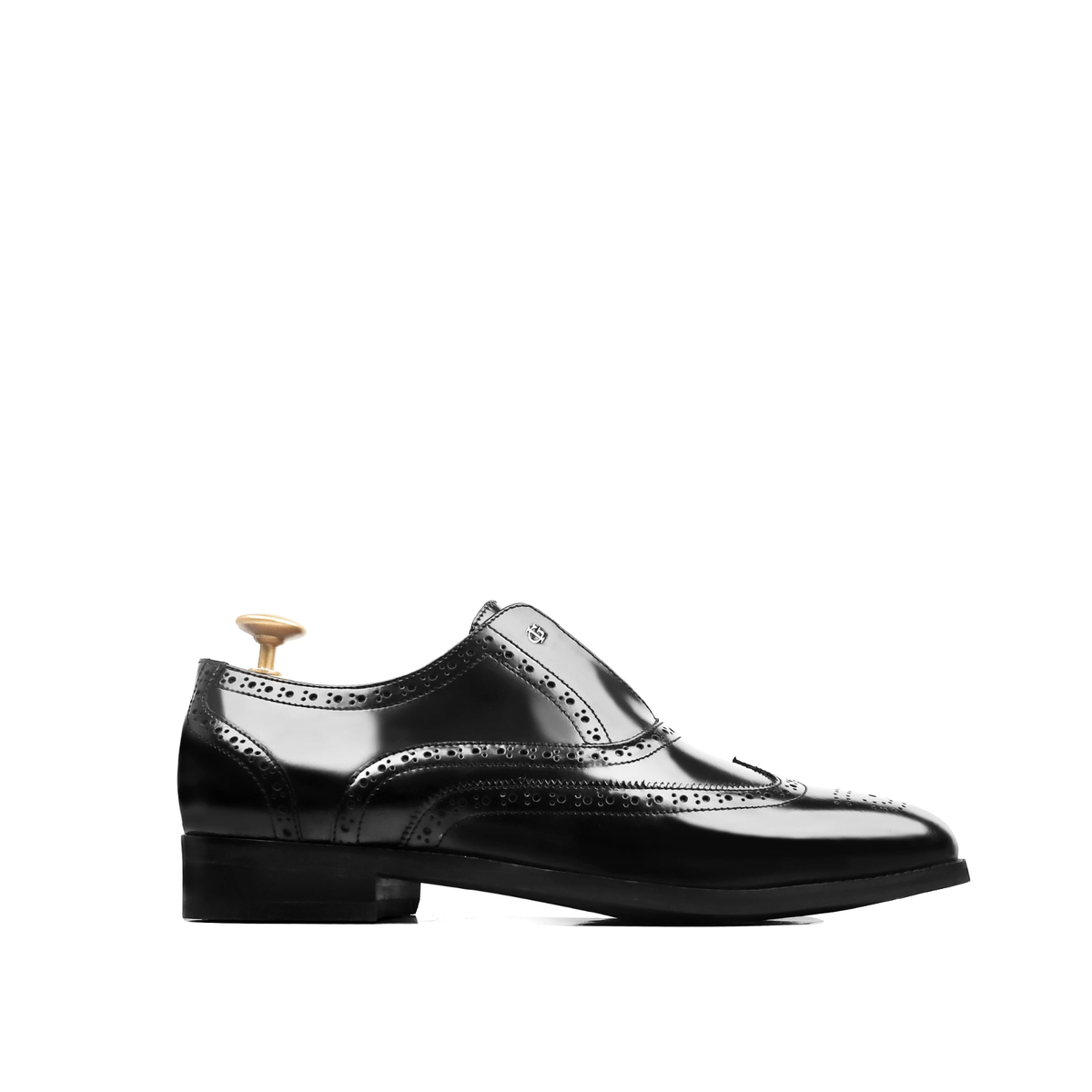 Rivo - Men's Black Box Leather High Shine Oxford Shoe