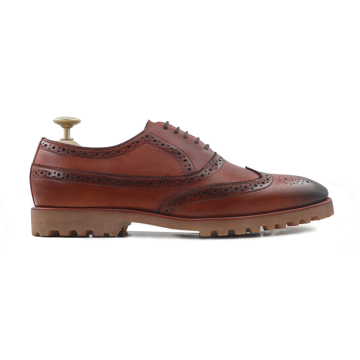 Takara - Men's Reddish Brown Calf Leather Oxford Shoe