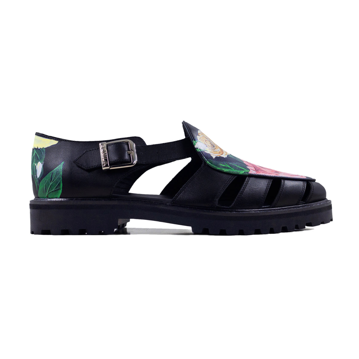 Savoir - Men's Black Hand Painted Sandal