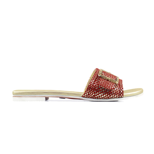 Gabriella - Women's Red and Golden Slipper