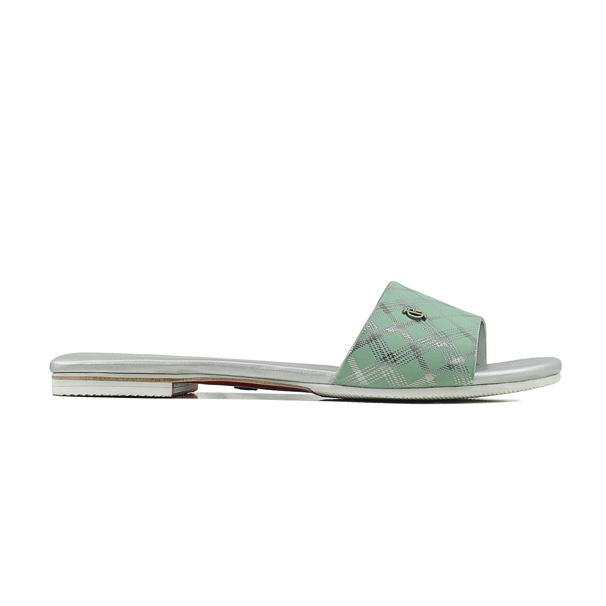 Abbie - Women's Green and Silver Slipper
