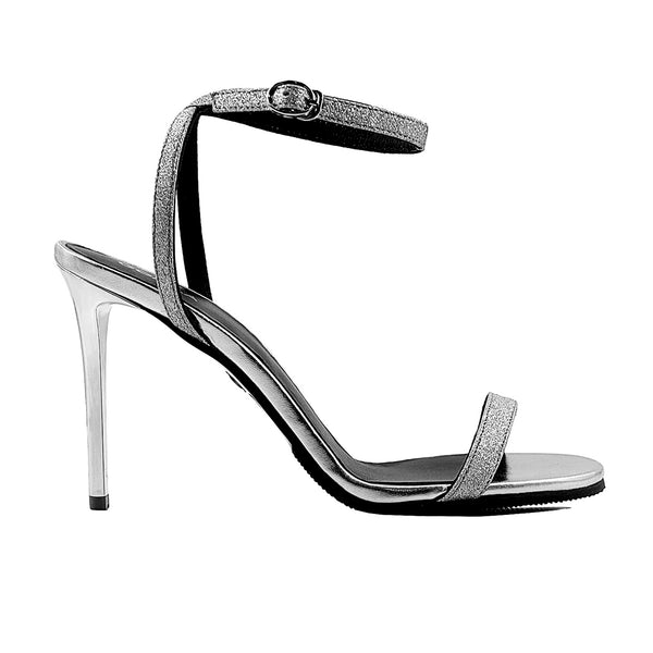 Emilia - Women's Silver Strapped Heels
