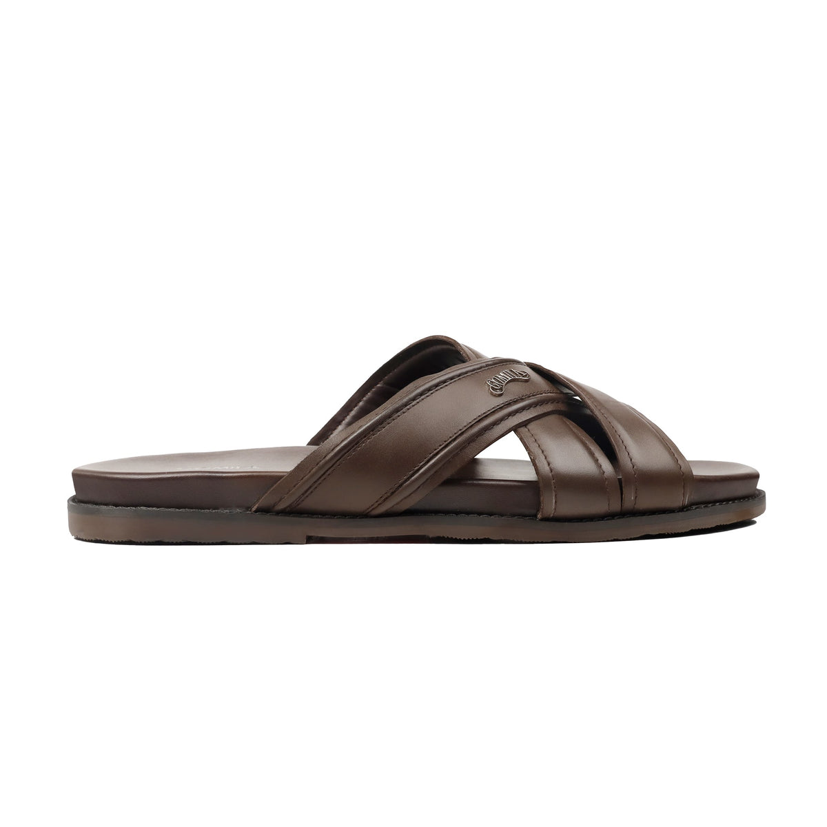 Sabbia - Men's Dark Brown Calf Leather Slipper