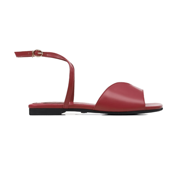Isla - Women's Oxblood Strapped Sandal