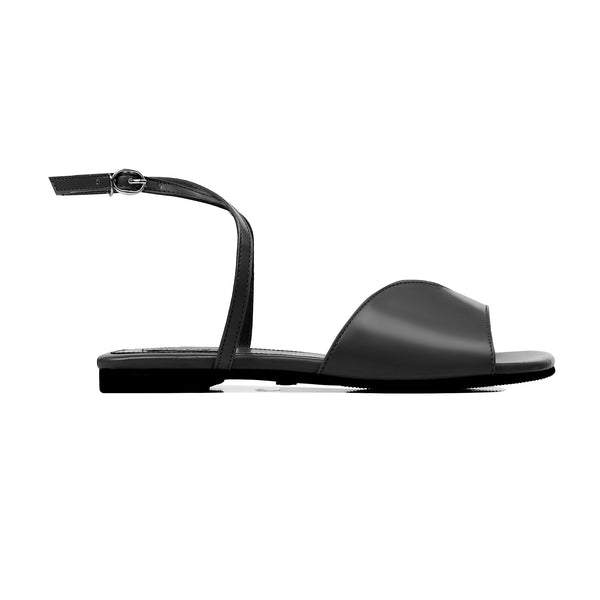 Isla - Women's Black Strapped Sandal