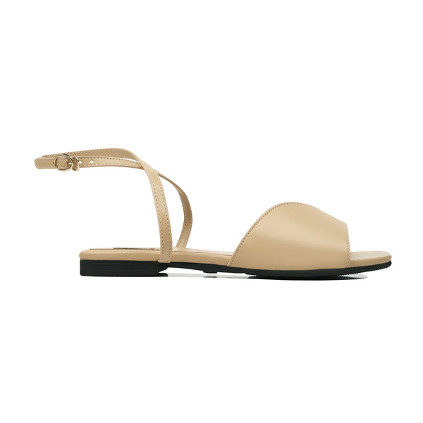 Isla - Women's Light Beige Strapped Sandal