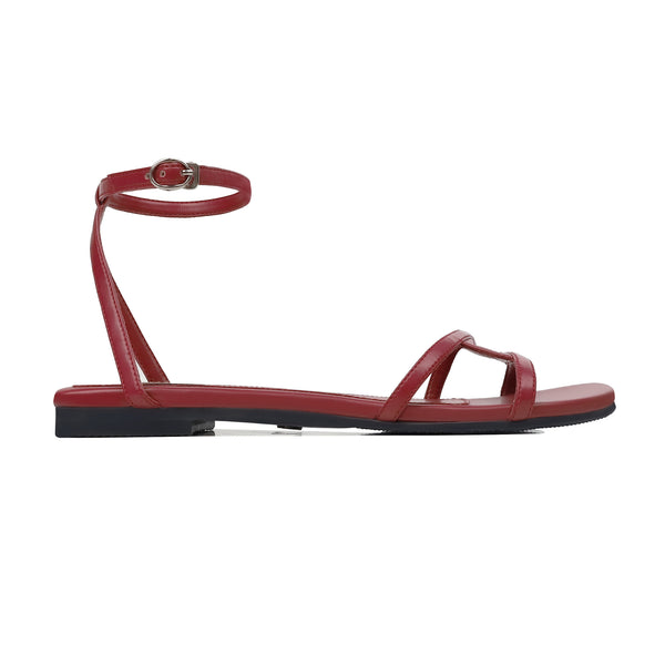 Aloura - Women's Oxblood Strapped Sandal
