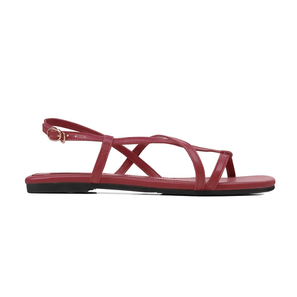 Aeris - Women's Oxblood Strapped Sandal