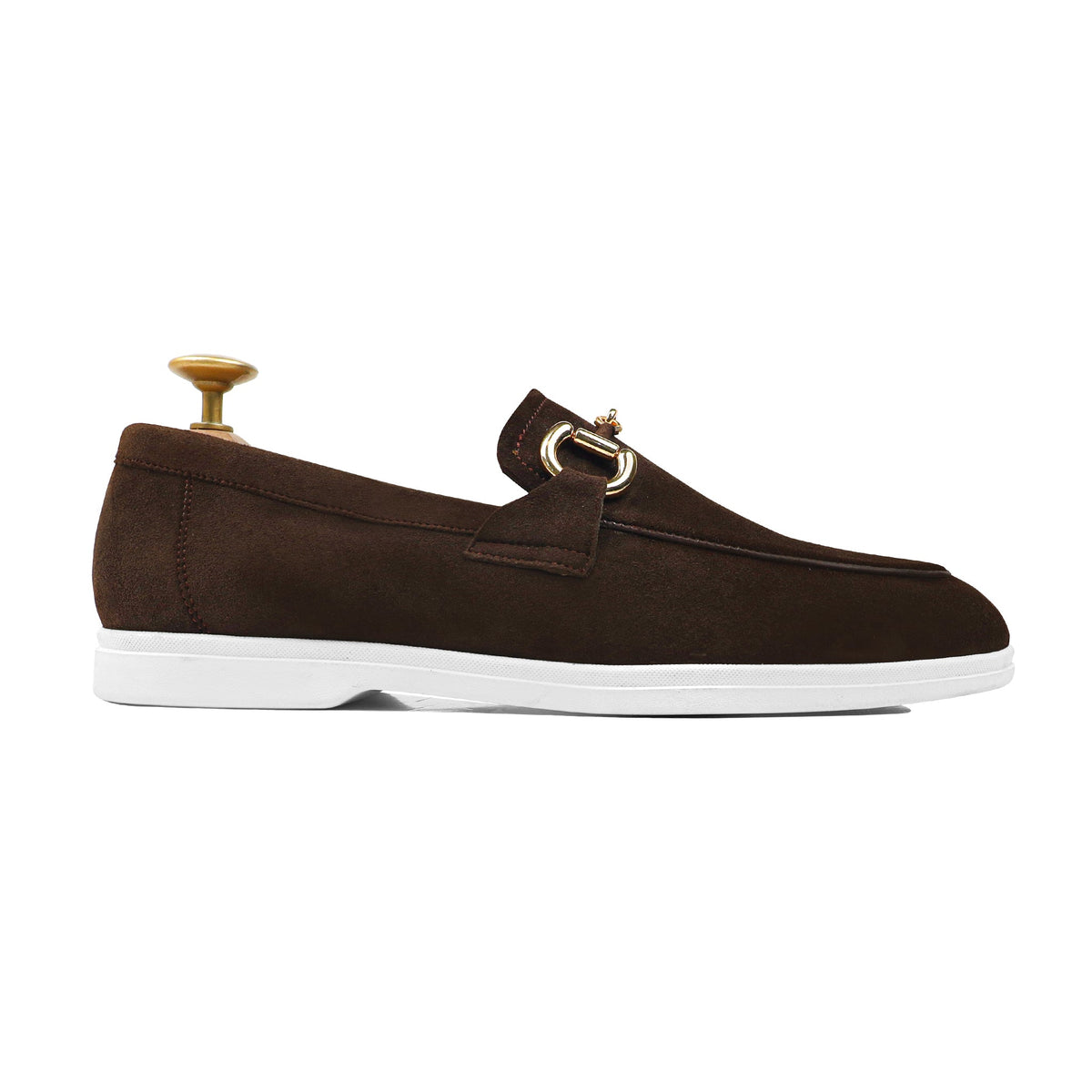 Vesco - Men's Dark Brown Suede Loafer