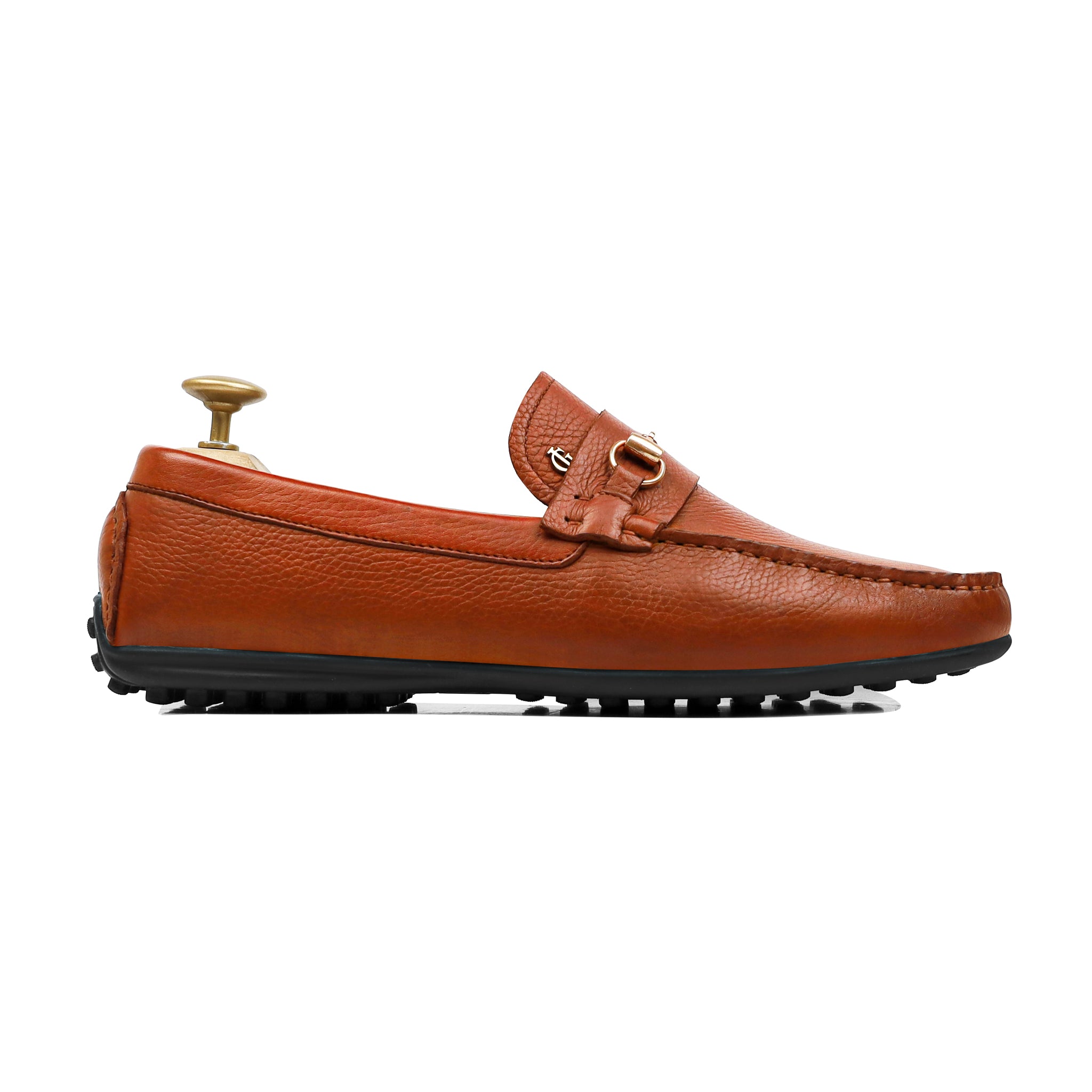 Eaton - Men's Orange Pebble Grain Driver Shoe