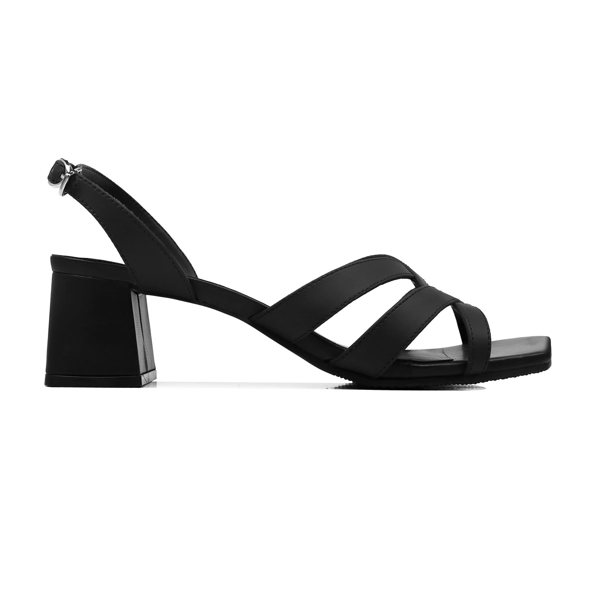 Fion - Women's Black Strapped 50mm Heel