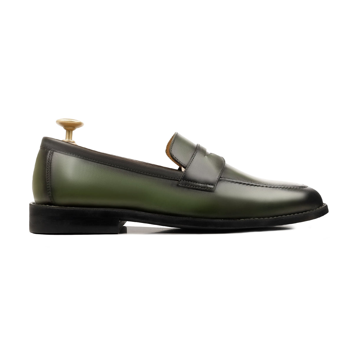 Bolt - Men's Burnished Olive Green Calf Leather Loafer - Goodyear Welted