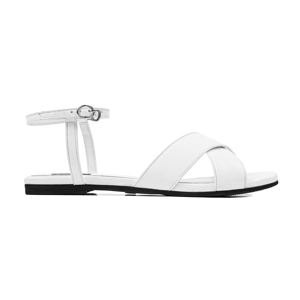 Leya - Women's White Strapped Sandal
