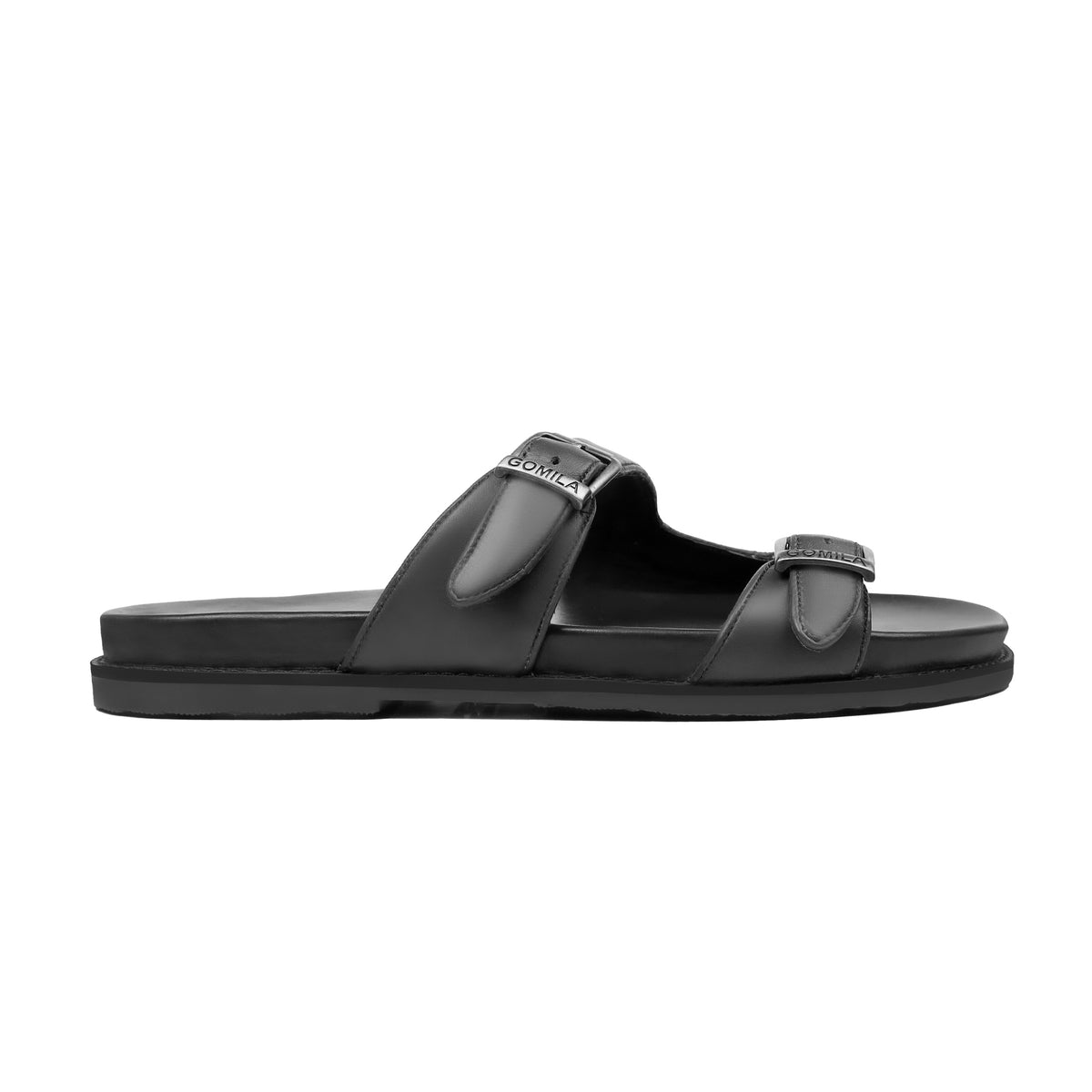 Mosher - Men's Black Calf Leather Slipper