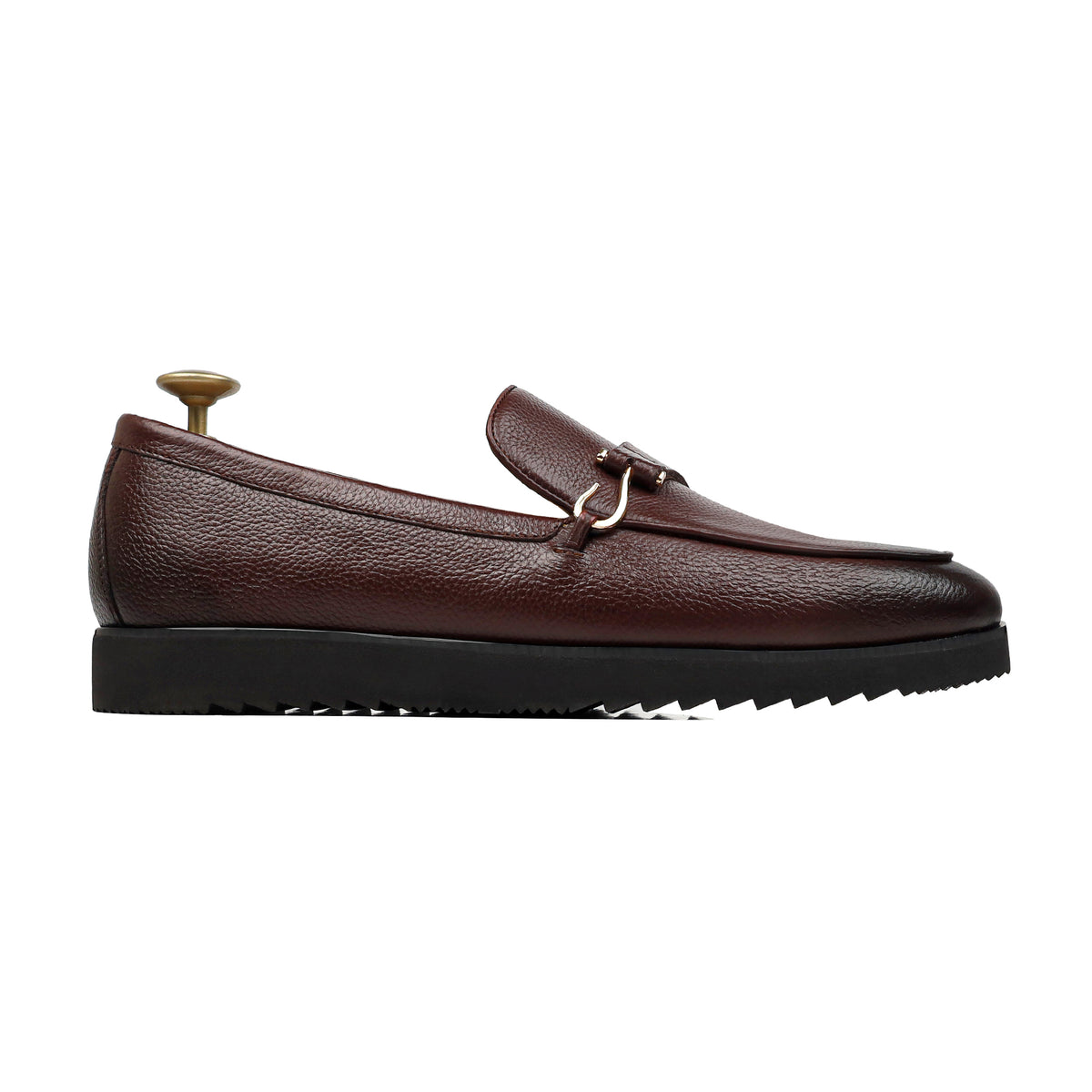 Oxen - Men's Burnished Oxblood Pebble Grain Leather Loafer