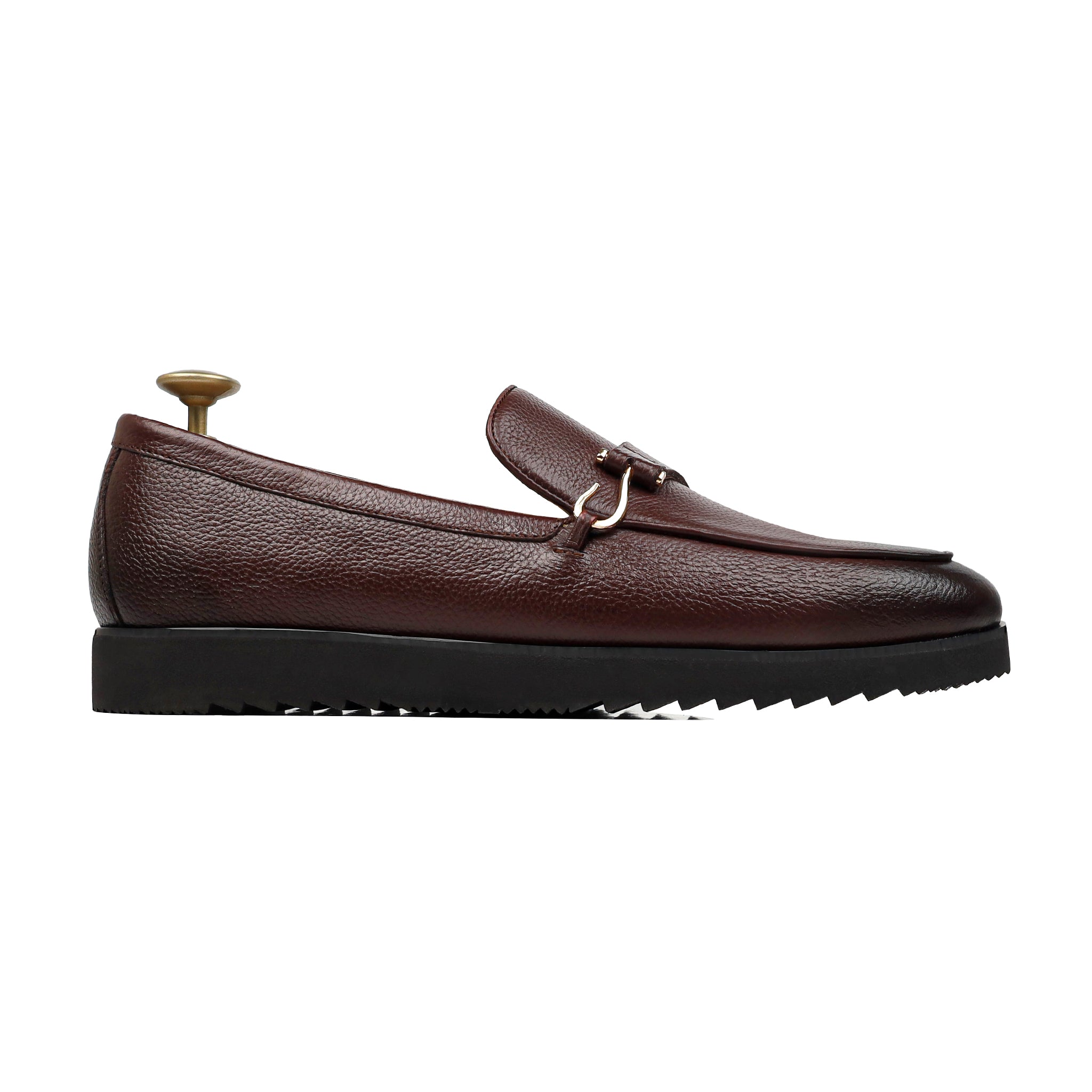 Oxen - Men's Burnished Oxblood Pebble Grain Leather Loafer