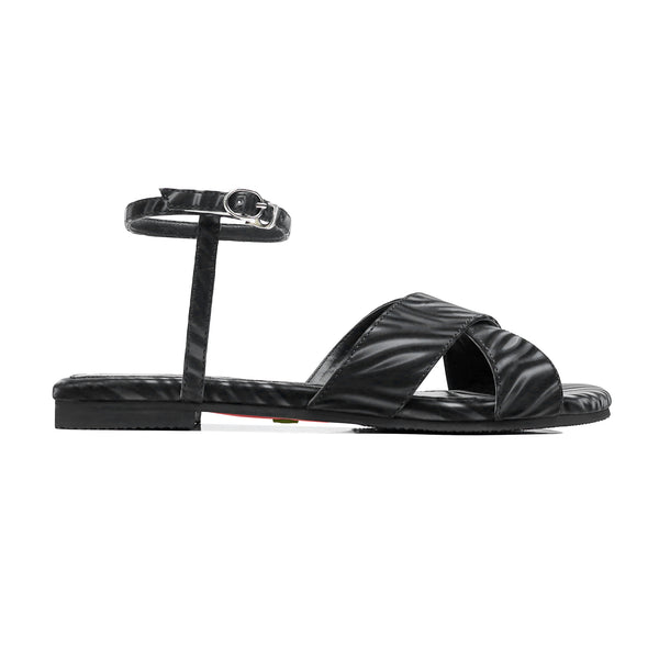 Selora - Women's Black Strapped Sandal