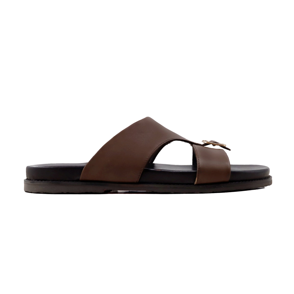 Solux - Men's Dark Brown Calf Leather Slipper