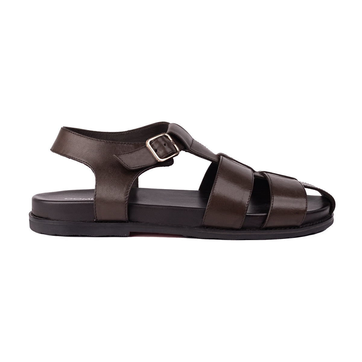 Bogor - Men's Dark Brown Calf Leather Sandal