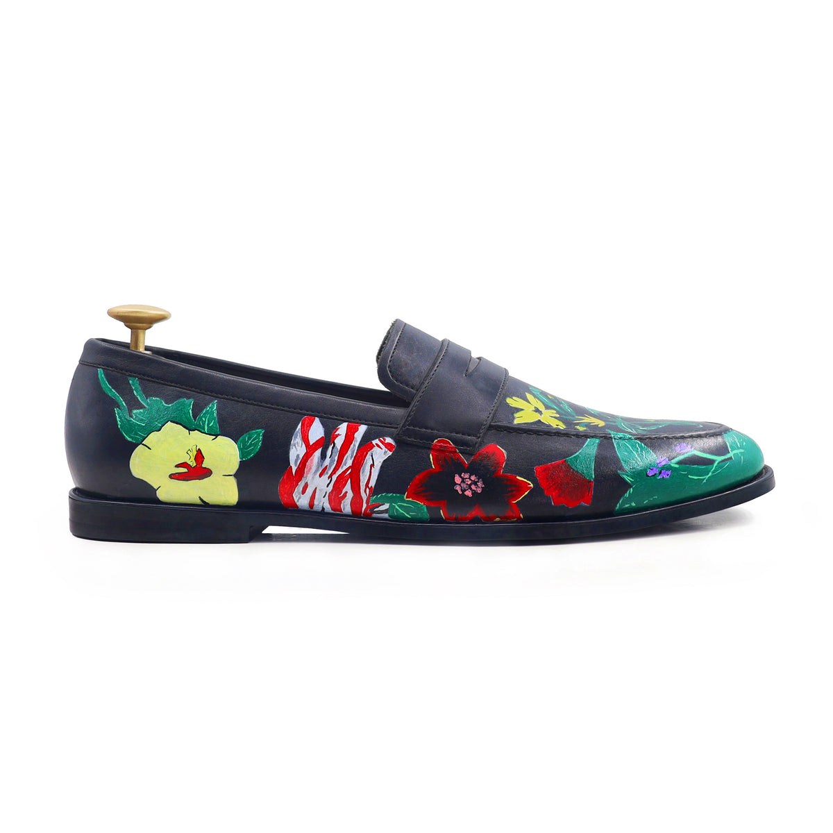 Keaton - Men's Black Hand Painted Loafer