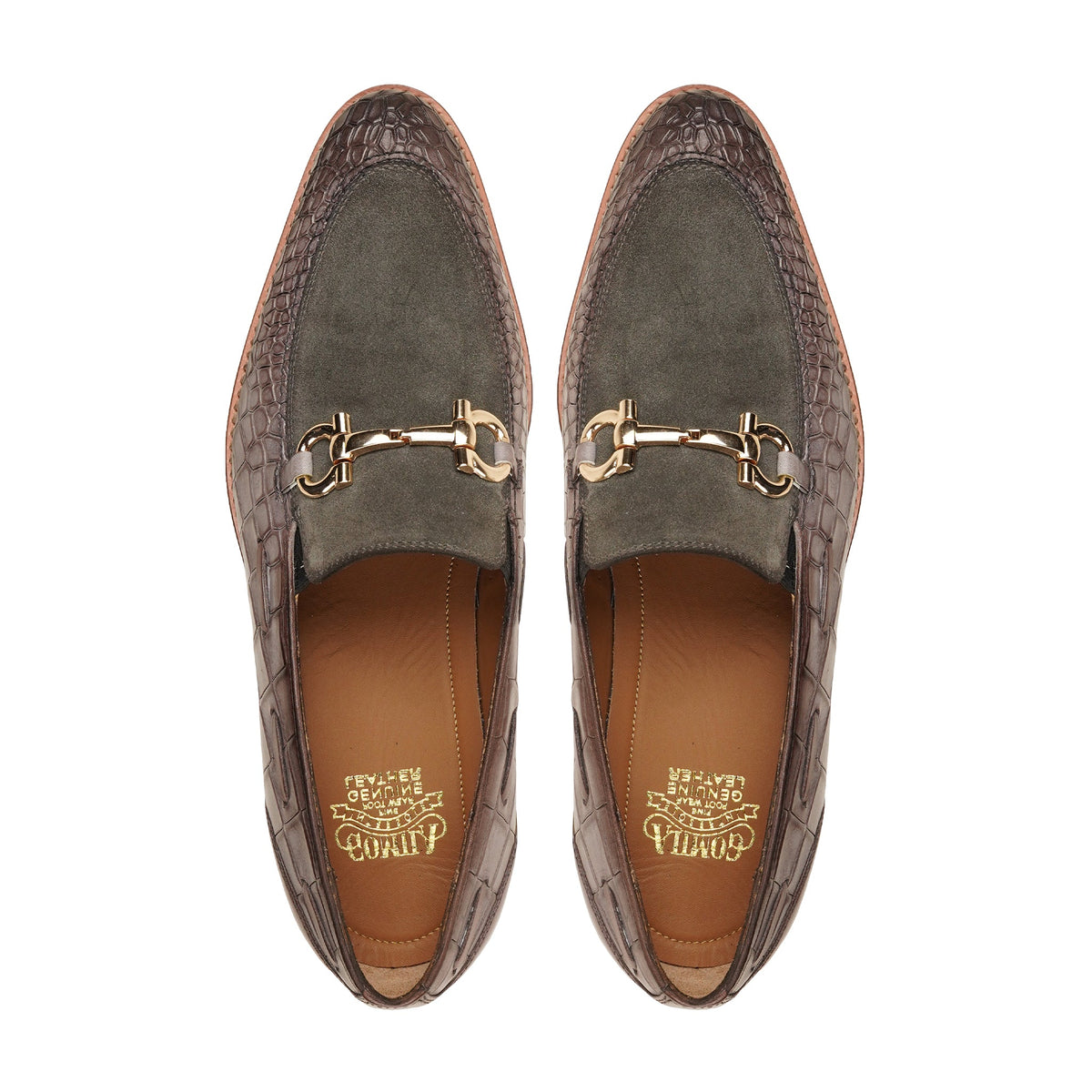 Sawara - Men's Beige Calf Leather And Kid Suede Loafer