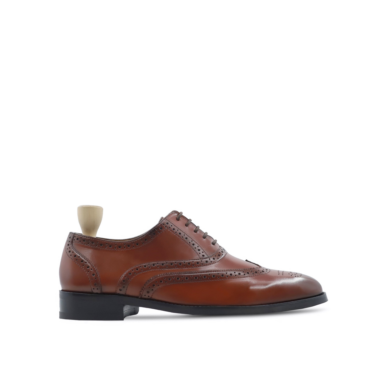 Sunk - Men's Tan Brown Calf Leather Oxford Shoe