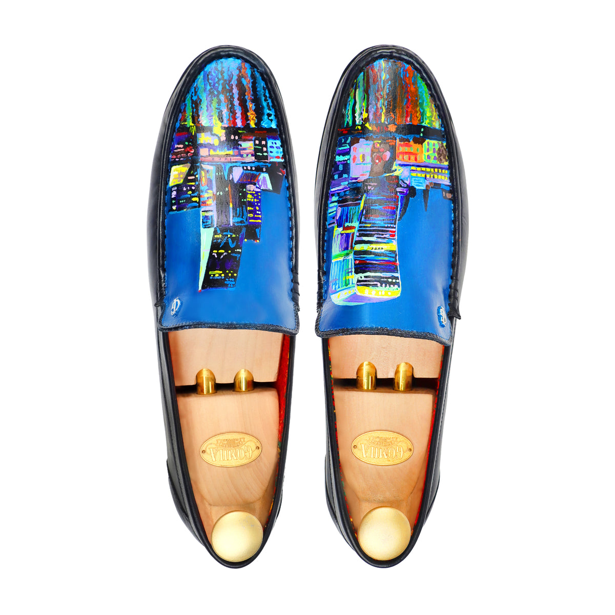 Noirsky - Men's Black Hand Painted Loafer