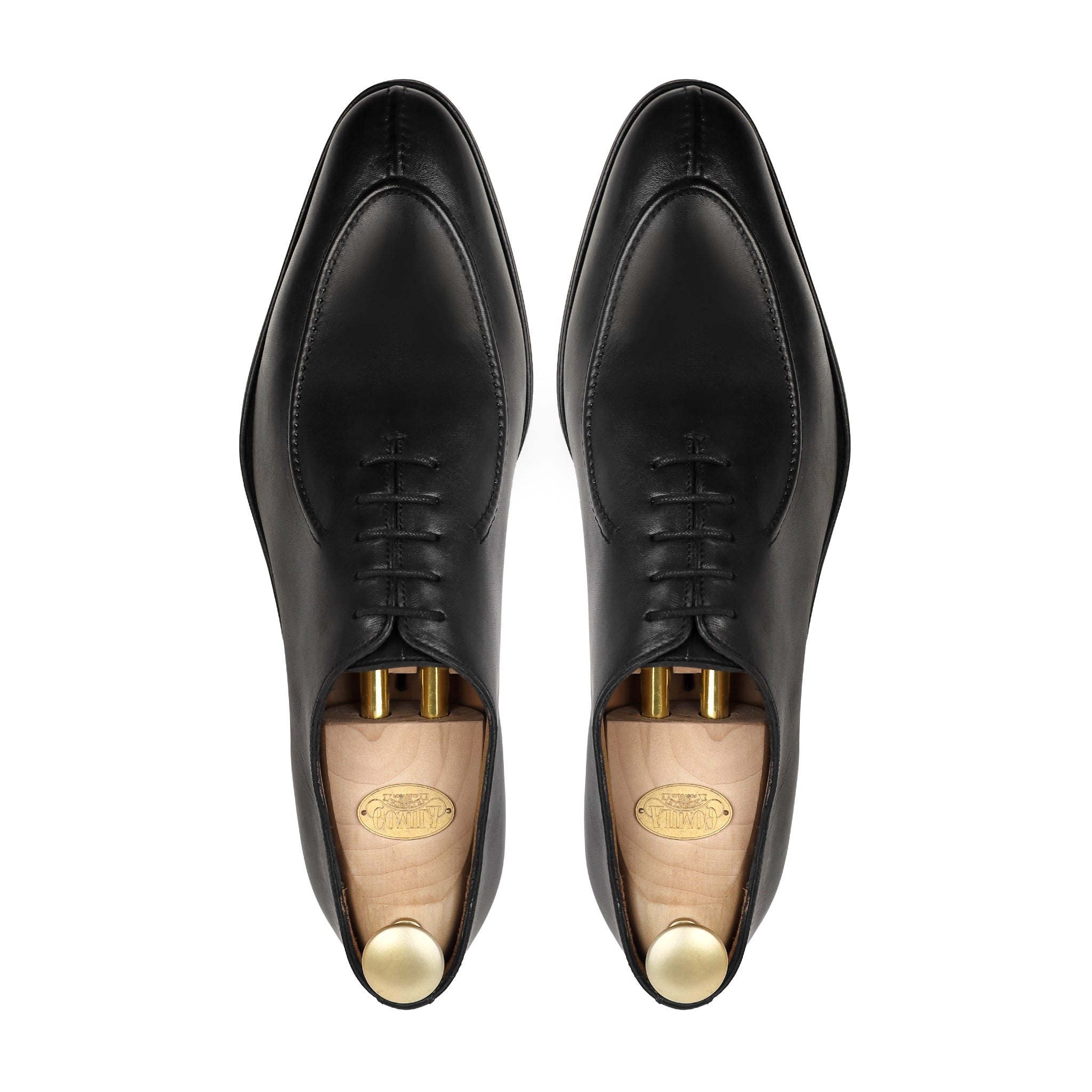 Corded - Men's Black Calf Leather Wholecut Shoe