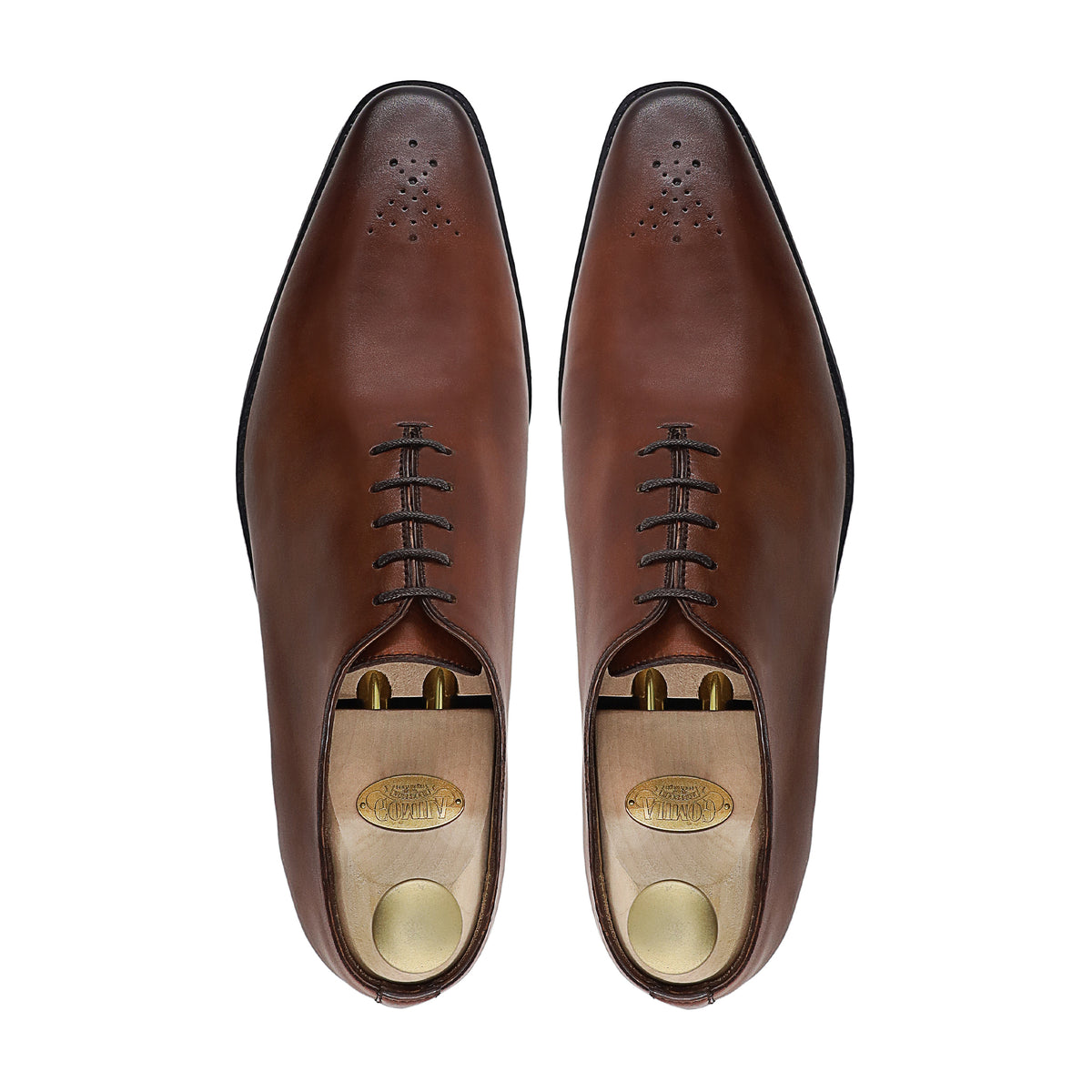 Cristofer - Men's Brown Calf Leather Wholecut Shoe
