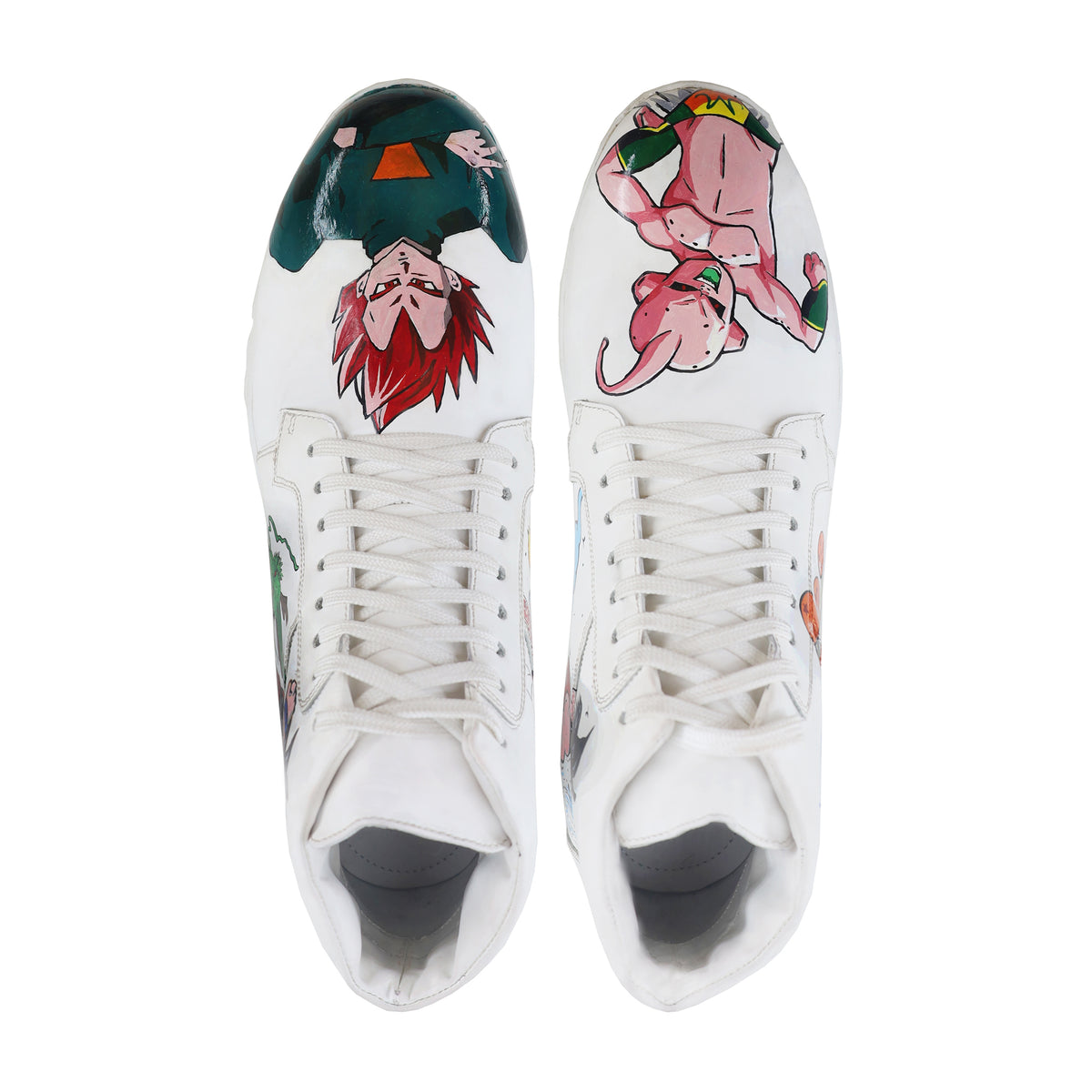Gustav - Men's White Hand Painted Sneaker