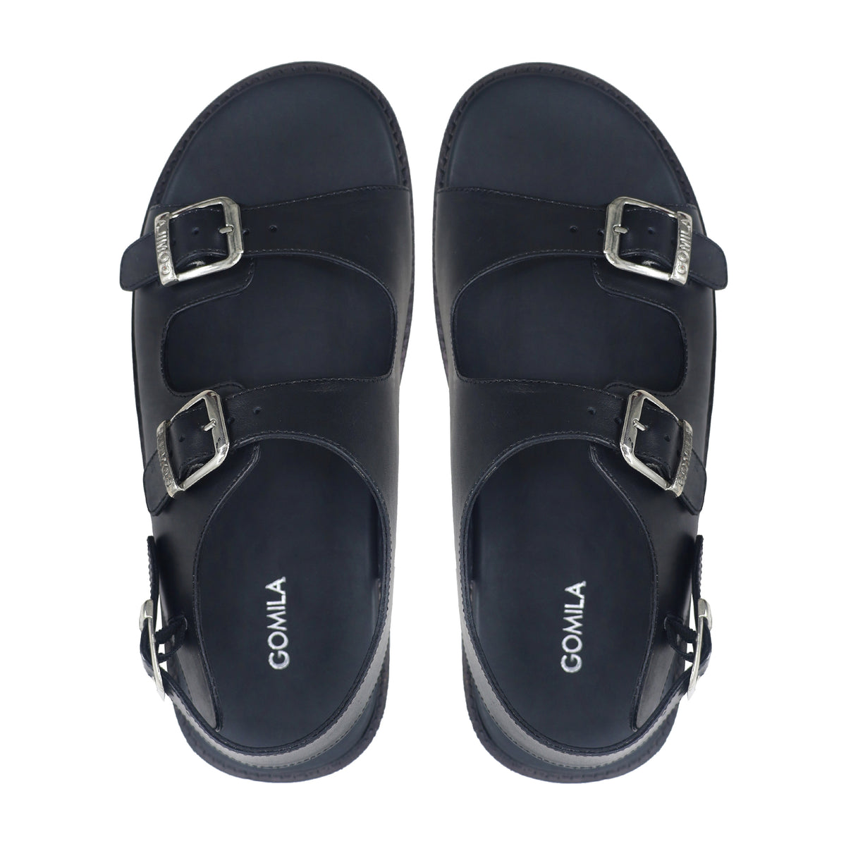 Keenan - Men's Black Calf Leather Sandal