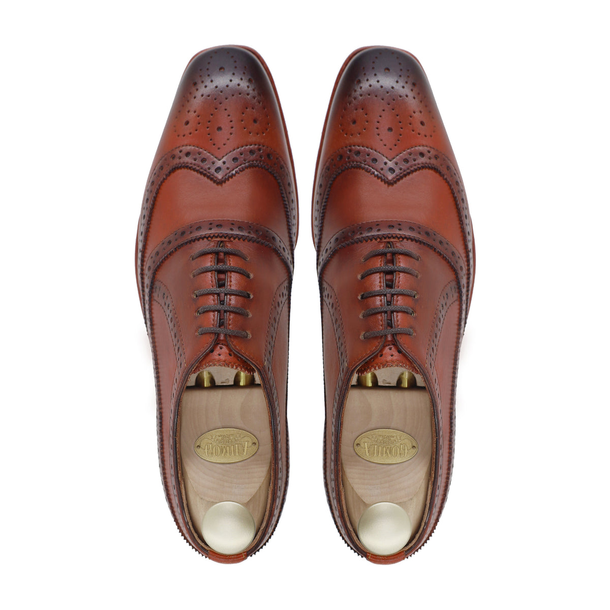 Takara - Men's Reddish Brown Calf Leather Oxford Shoe