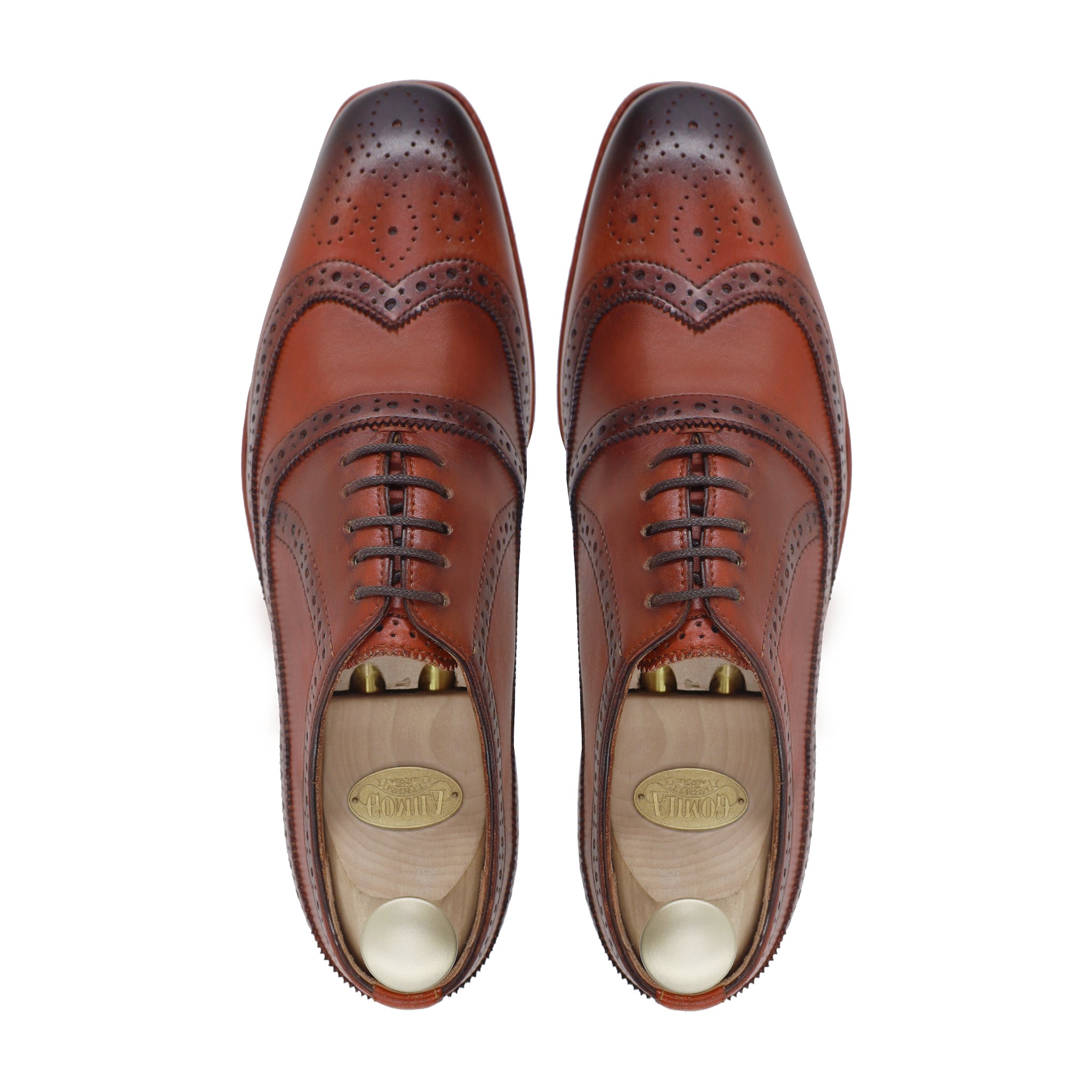 Takara - Men's Reddish Brown Calf Leather Oxford Shoe