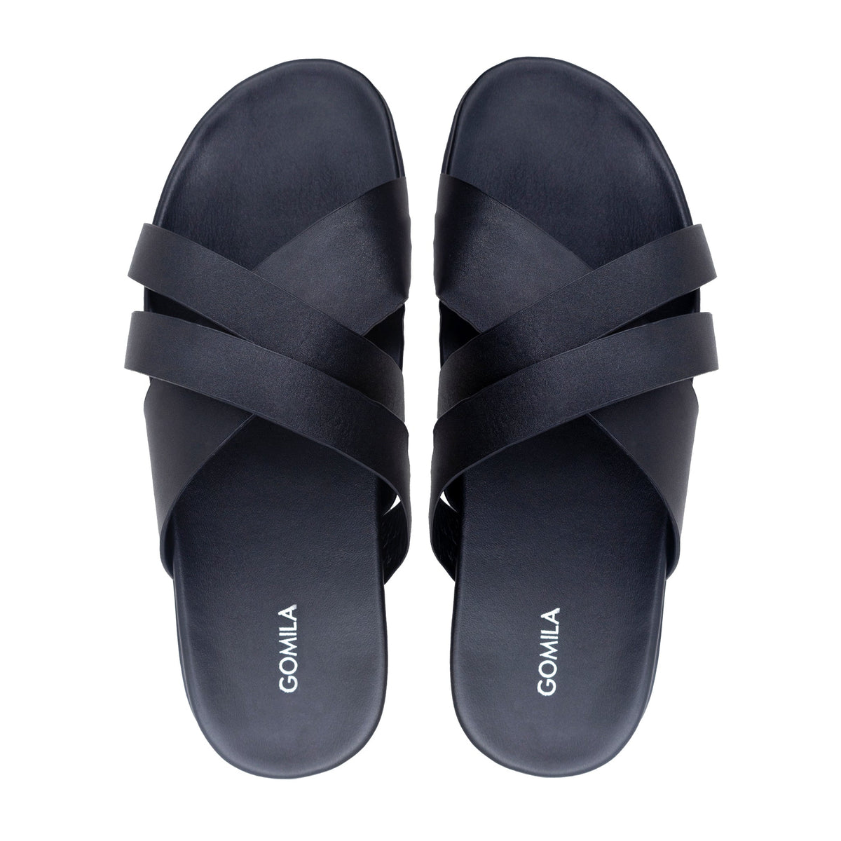 Vortex - Men's Black Calf Leather Slipper