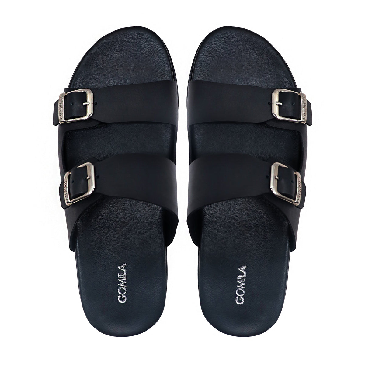 Marcos - Men's Black Calf Leather Slipper