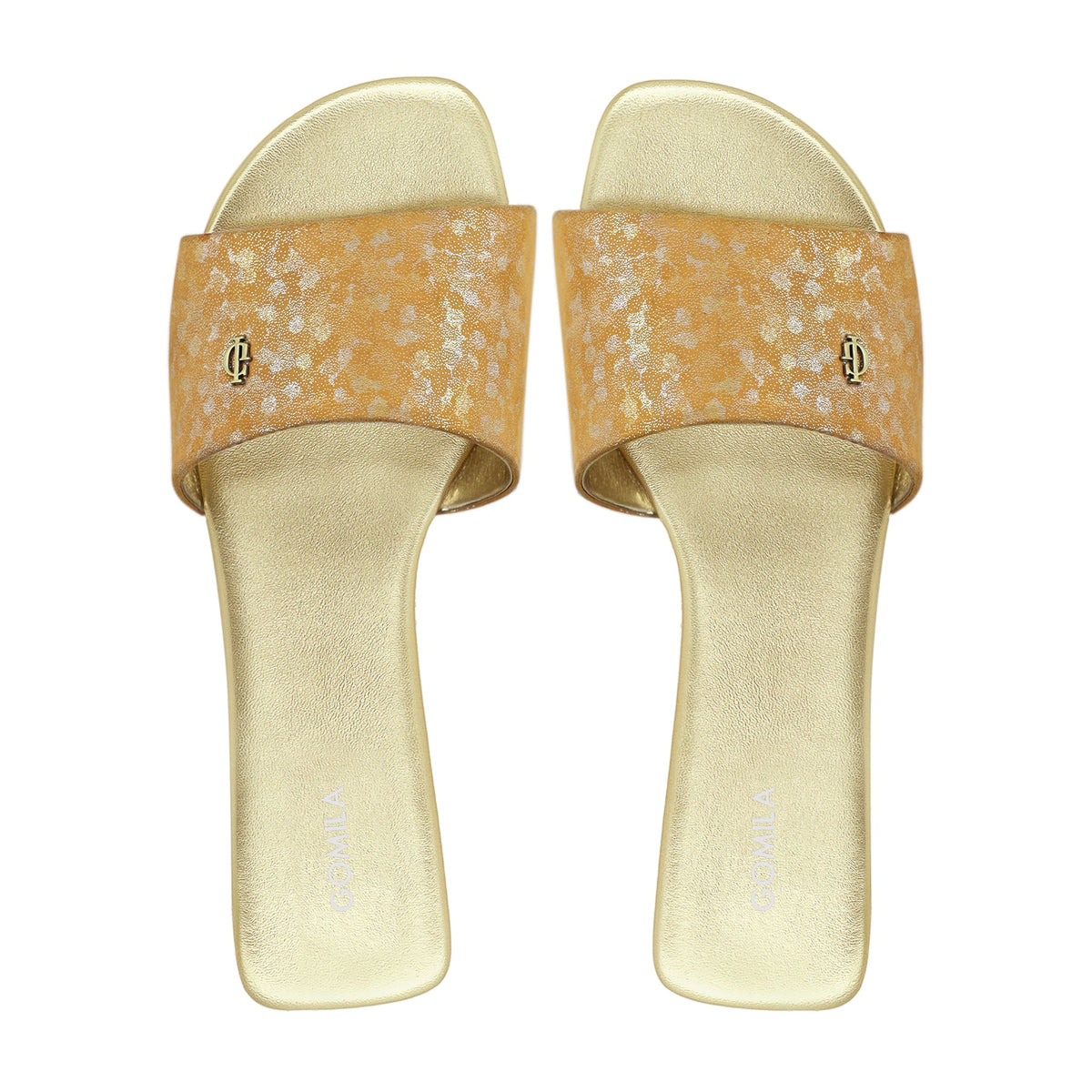 Abbie - Women's Orange and Golden Slipper