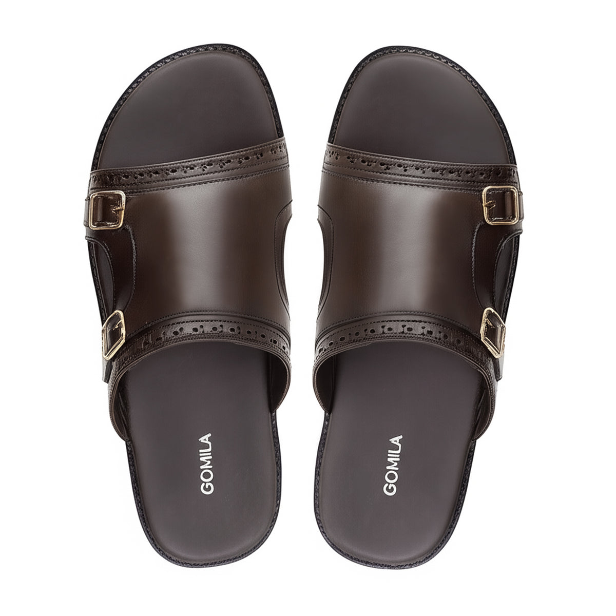 Ozzy - Dark Brown Calf Leather Slipper