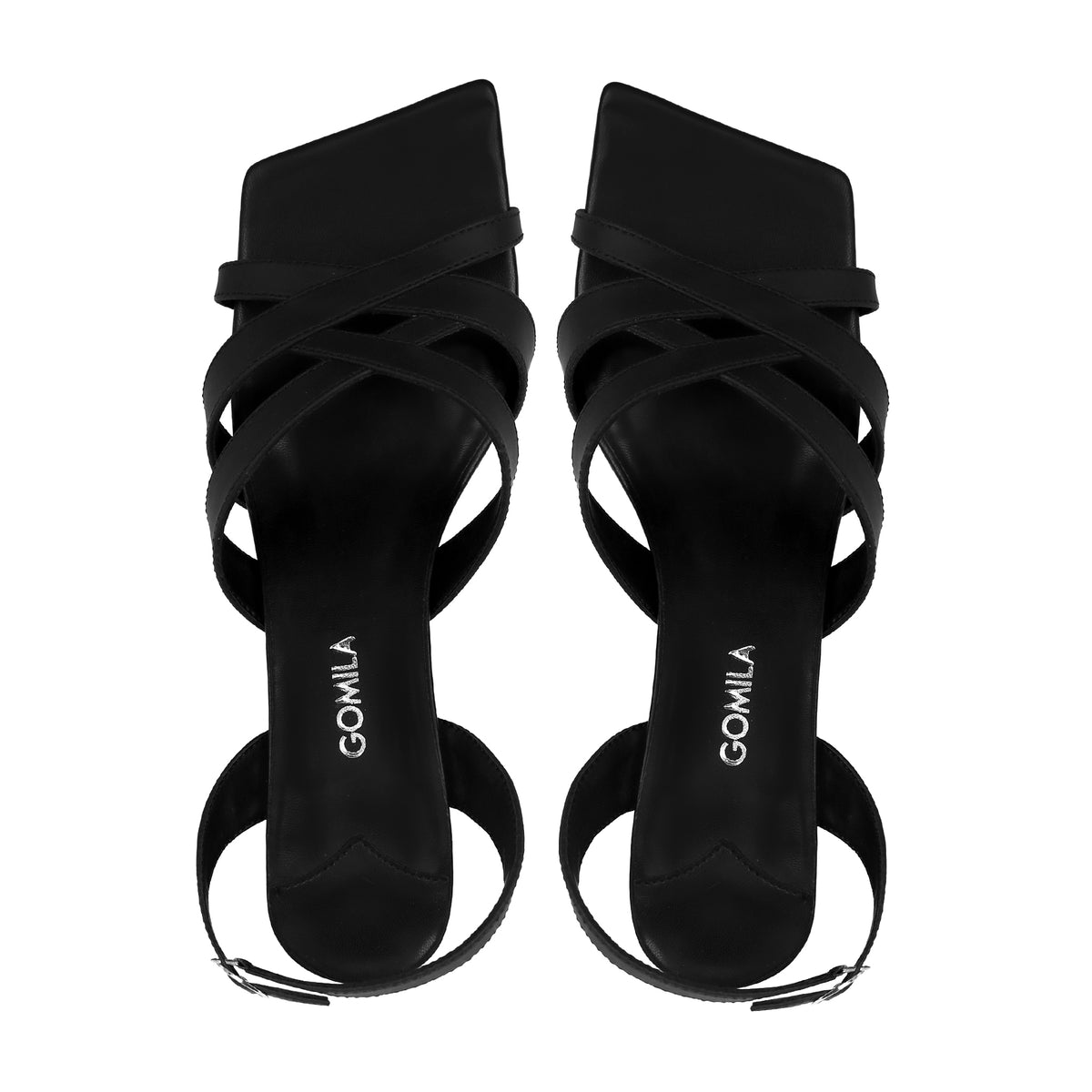 Fion - Women's Black Strapped 50mm Heel