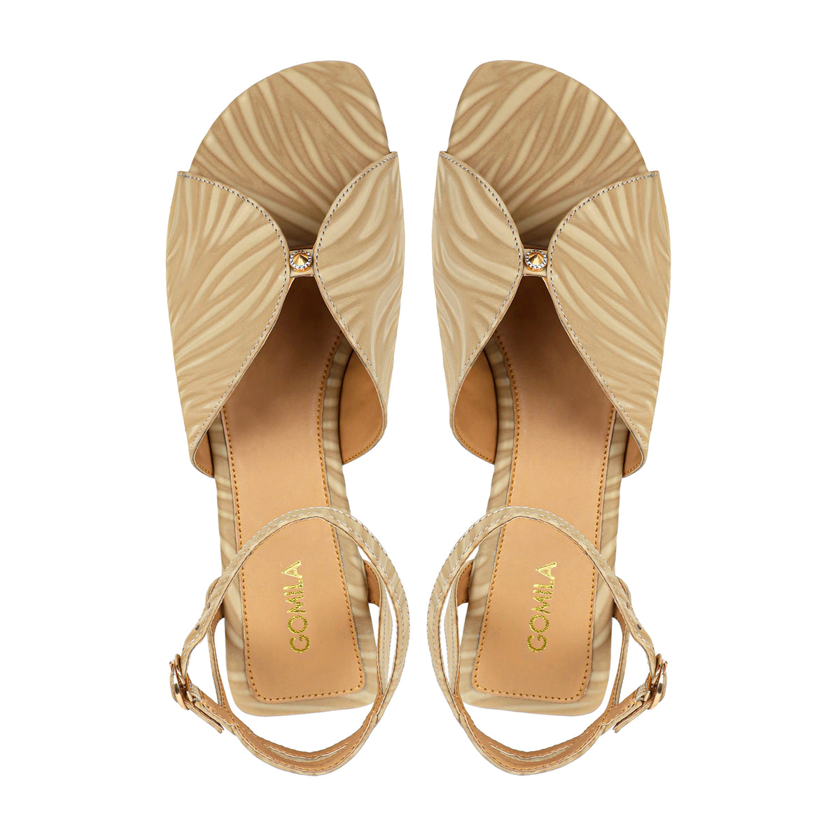 Novia - Women's Beige Strapped Sandal