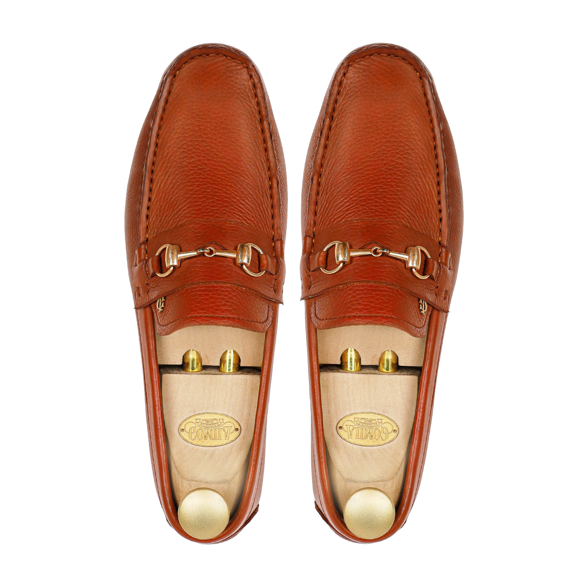 Eaton - Men's Orange Pebble Grain Driver Shoe