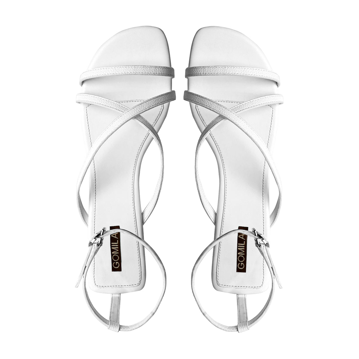 Elyse - Women's White Strapped Sandal