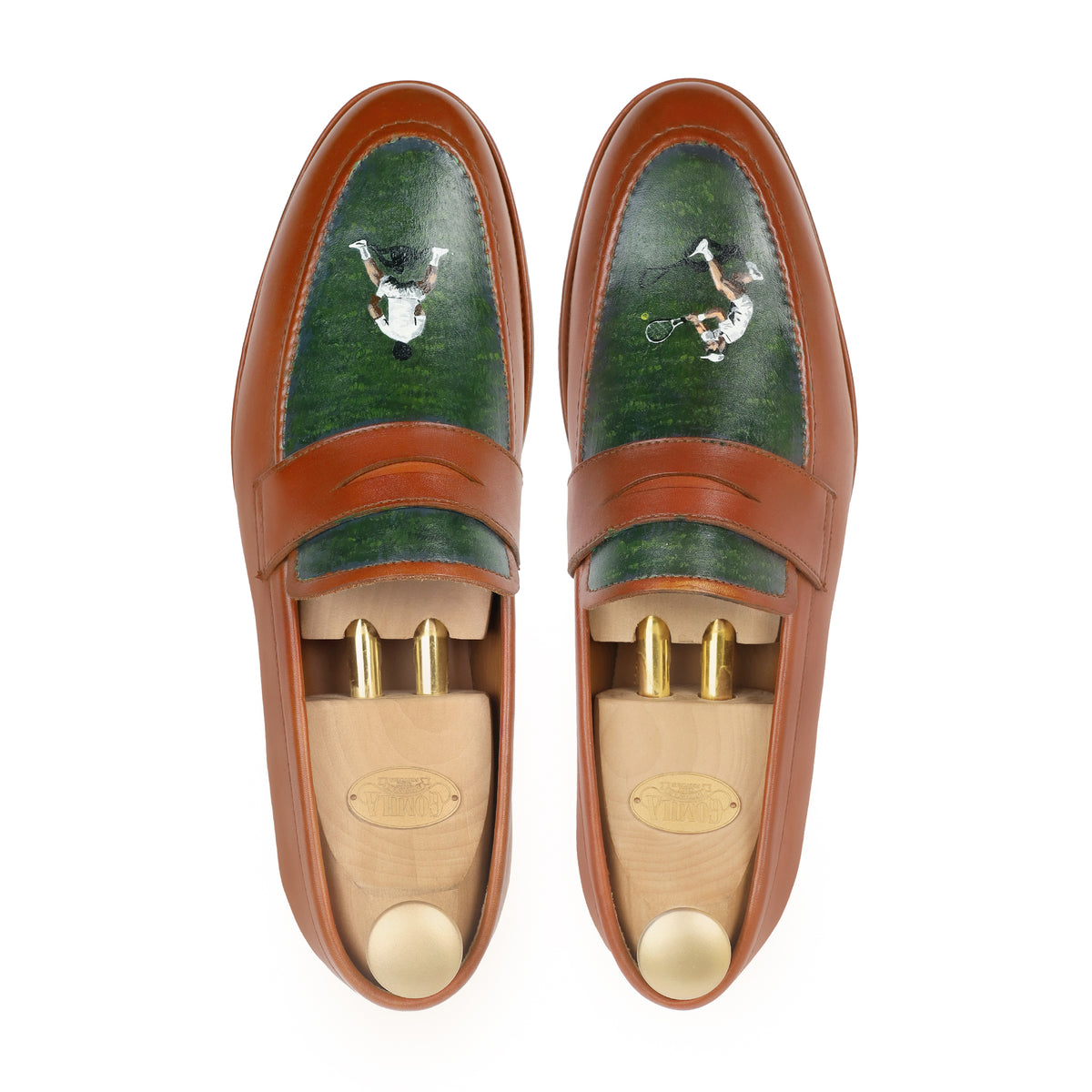 Atelier - Men's Orange Hand Painted Loafer
