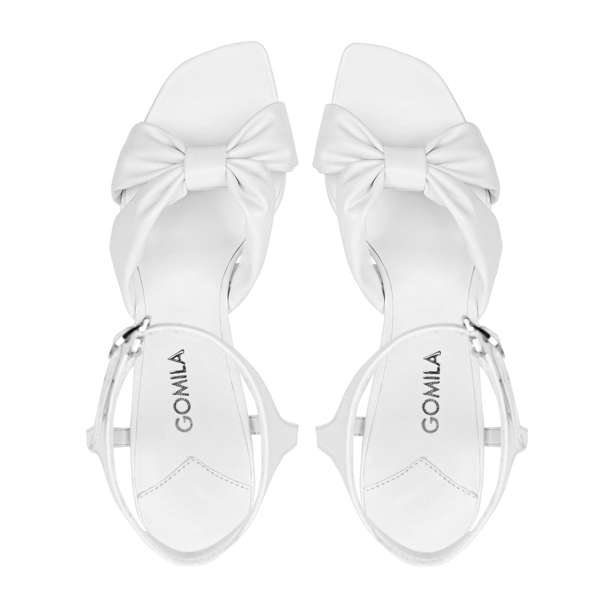 Liva - Women's White Strapped 90mm Heel