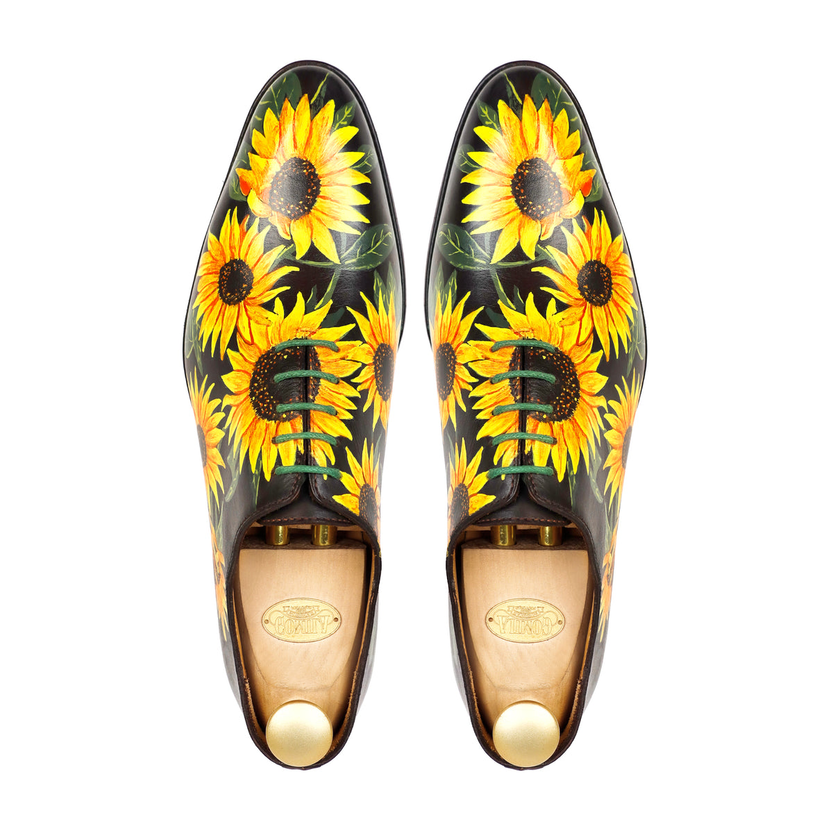 Aurelius - Men's Black Hand Painted Wholecut