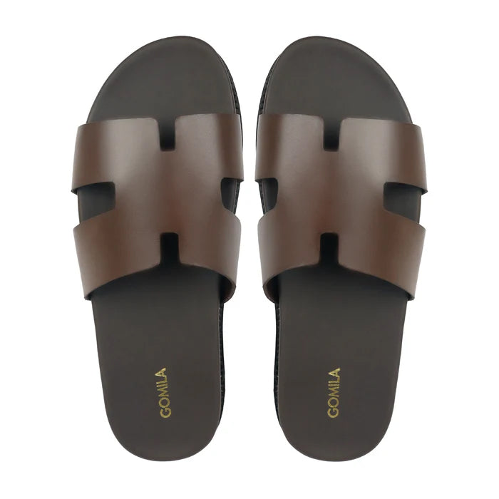 Fable - Men's Dark Brown Calf Leather Slipper