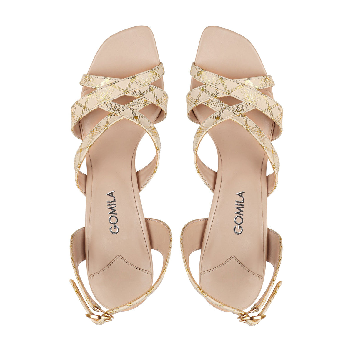 Elaira - Women's Argyle Beige 90mm Heels
