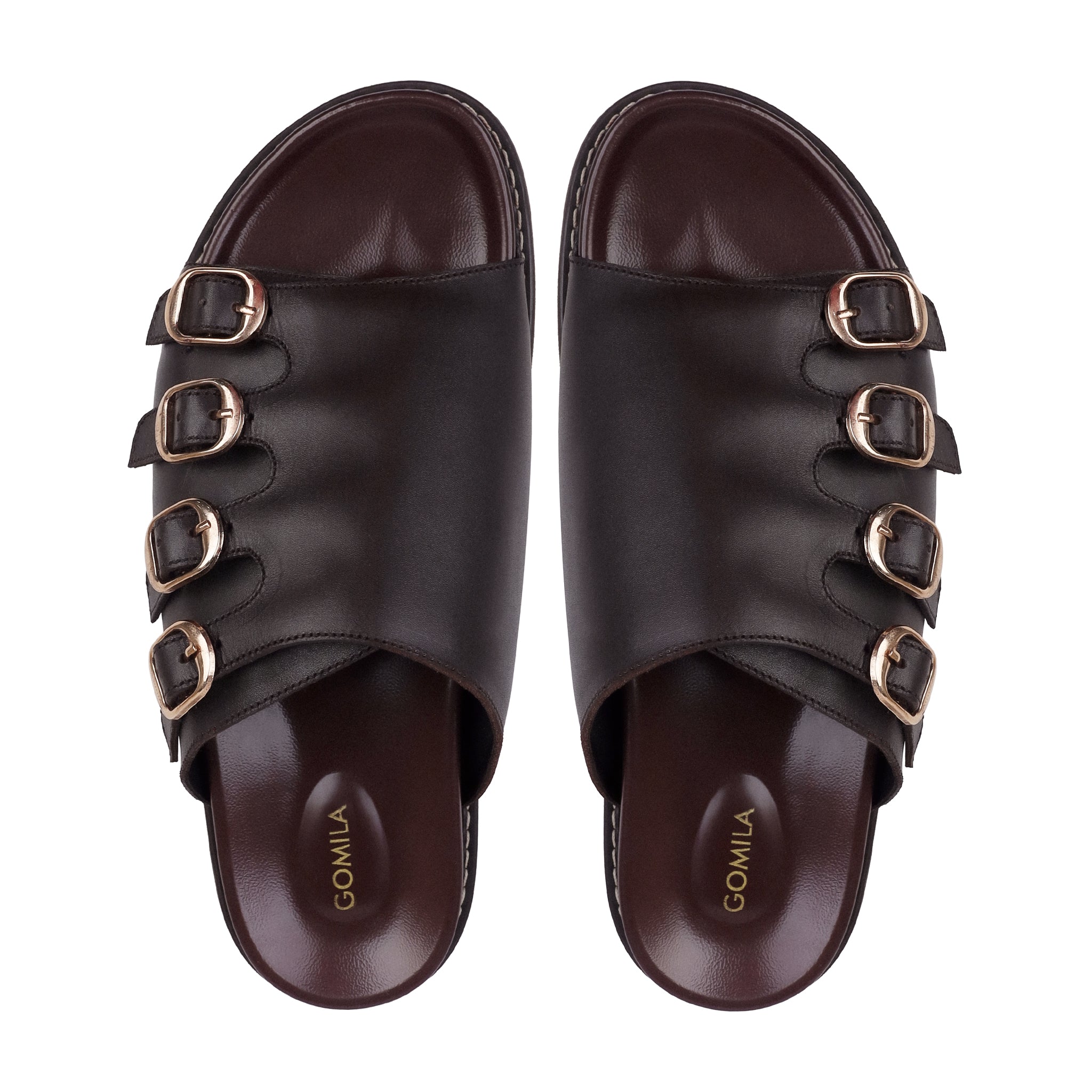 Nero - Men's Brown Calf Leather Slipper